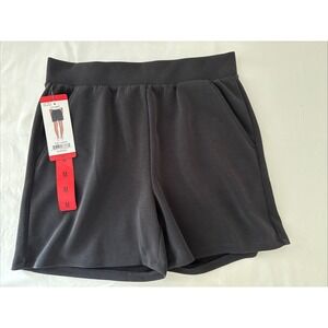 LazyPants Women's Active Luxe Pockets Stretch Soft Shorts,‎ Charcoal, Size M